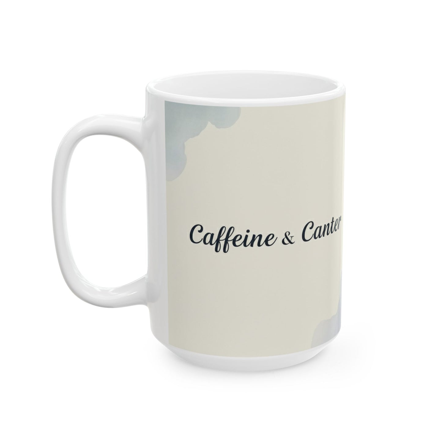 "Caffeine & Canter" Equestrian-Themed Ceramic Mug for Horse Lovers - Gallop & Canter Design, Coffee Mug, Horse Gift, Unique Mug