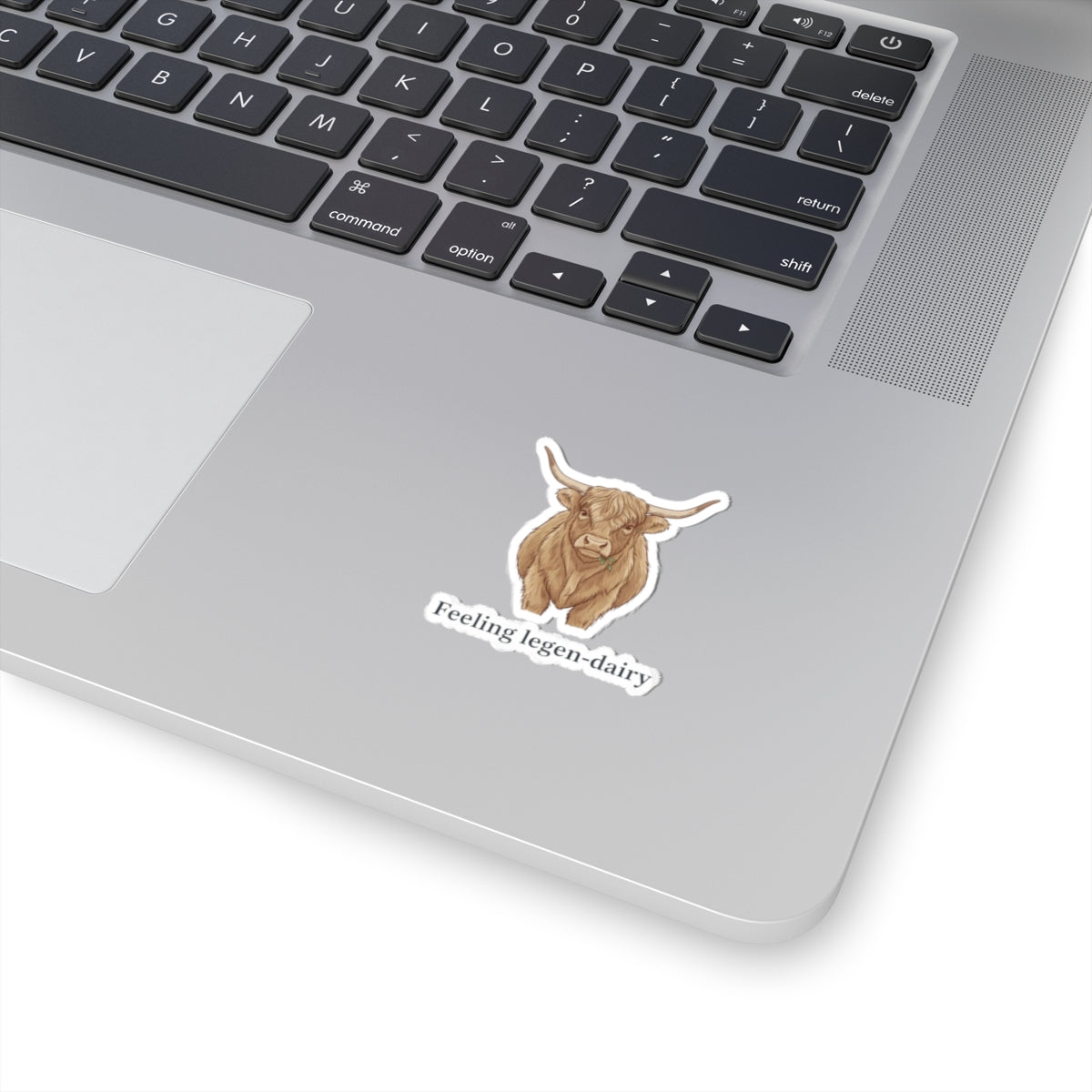 "Feeling legen-dairy" Cow Kiss-Cut Stickers | Cute Dairy Cow Decor, Laptop Stickers, Gift for Animal Lovers, Journaling Supplies, Farmhouse Aesthetic
