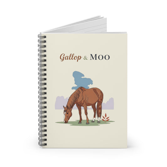 Horse-Themed Spiral Notebook - Perfect for Animal Lovers, Students, or Journaling