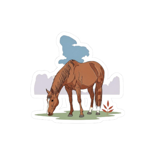 Rustic Horse Kiss-Cut Stickers | Equestrian Decor, Laptop Stickers, Horse Lover Gifts, Farmhouse Aesthetic, Nature-Inspired Art