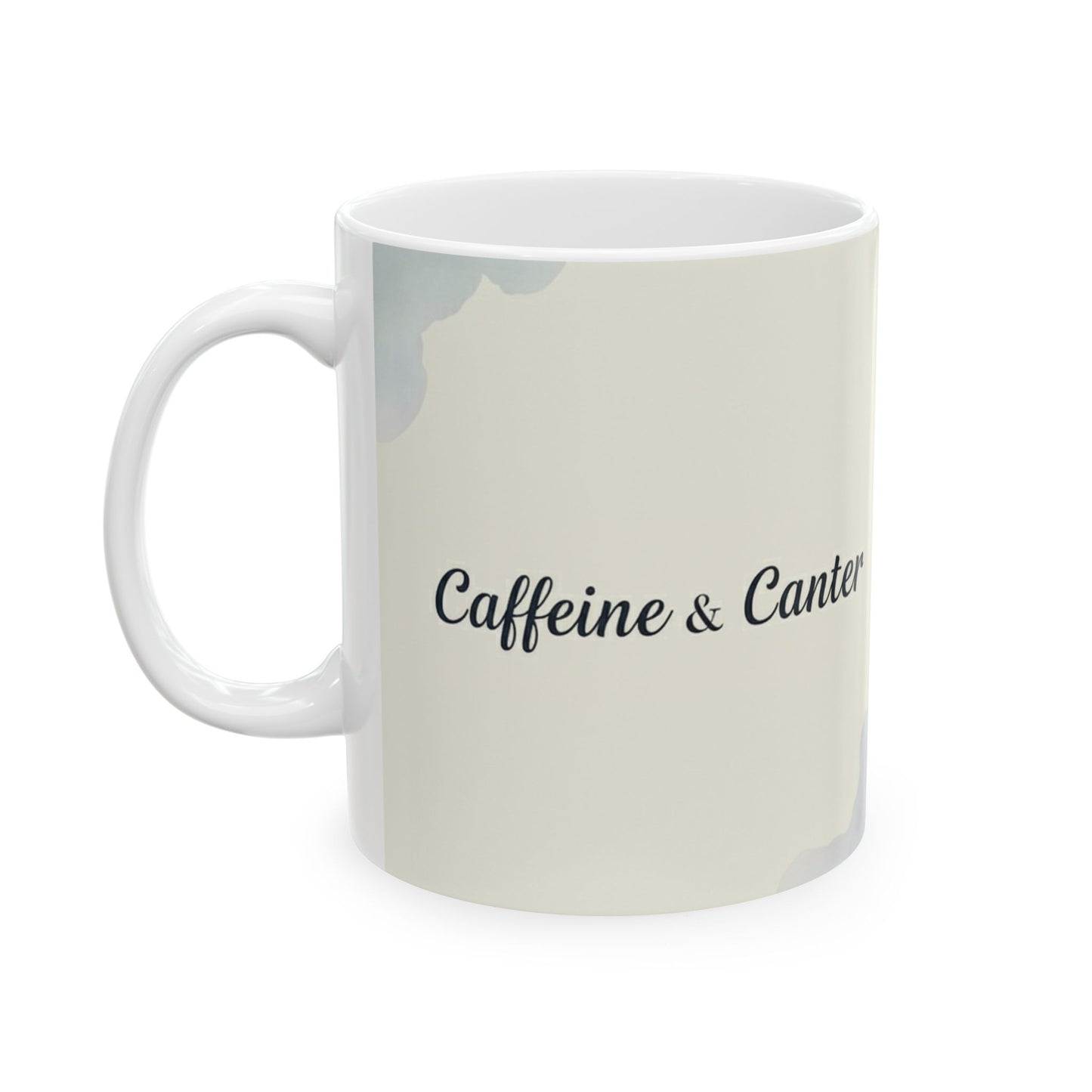 "Caffeine & Canter" Equestrian-Themed Ceramic Mug for Horse Lovers - Gallop & Canter Design, Coffee Mug, Horse Gift, Unique Mug