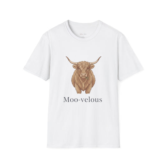 Moo-velous Farm Animal T-Shirt, Cow Lover Gift, Cute Animal Tee, Unisex T-Shirt for Country Style, Farmhouse Decor