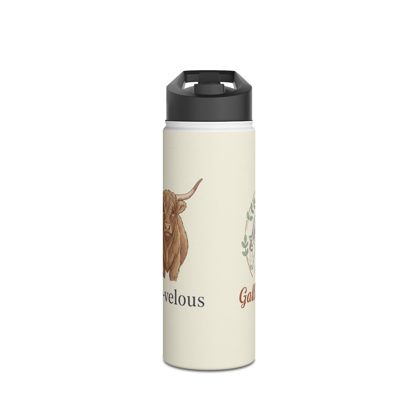 "Moo-velous" Stainless Steel Water Bottle, Cute Cow Design, Motivational Gift, Eco-Friendly Hydration, Farmhouse Decor, Travel Mug