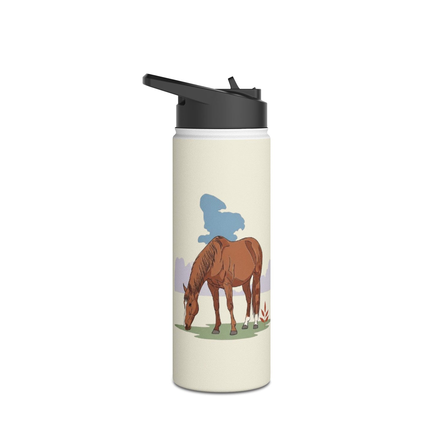 Equestrian Stainless Steel Water Bottle, Horse Lover Gift, Cute Cow Design, Perfect for Outdoors, Farmhouse Decor, Hydration on the Go