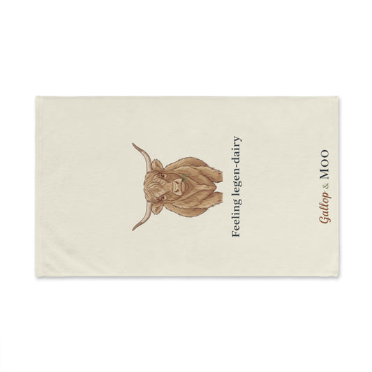 Farmhouse Style Hand Towel, Feeling Legen-dairy Humor, Cute Cow Kitchen Decor, Perfect for Gifts, Rustic Home Accessories