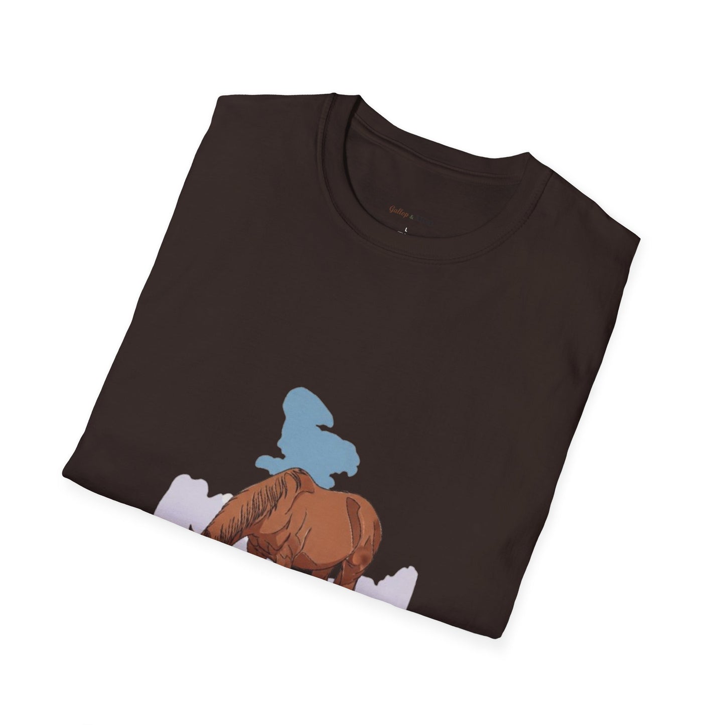 Equestrian Unisex Softstyle T-Shirt, Horse Lover Gift, Cute Cow and Horse Tee, Animal Apparel, Farmhouse Aesthetic, Pet Lover, Country Style
