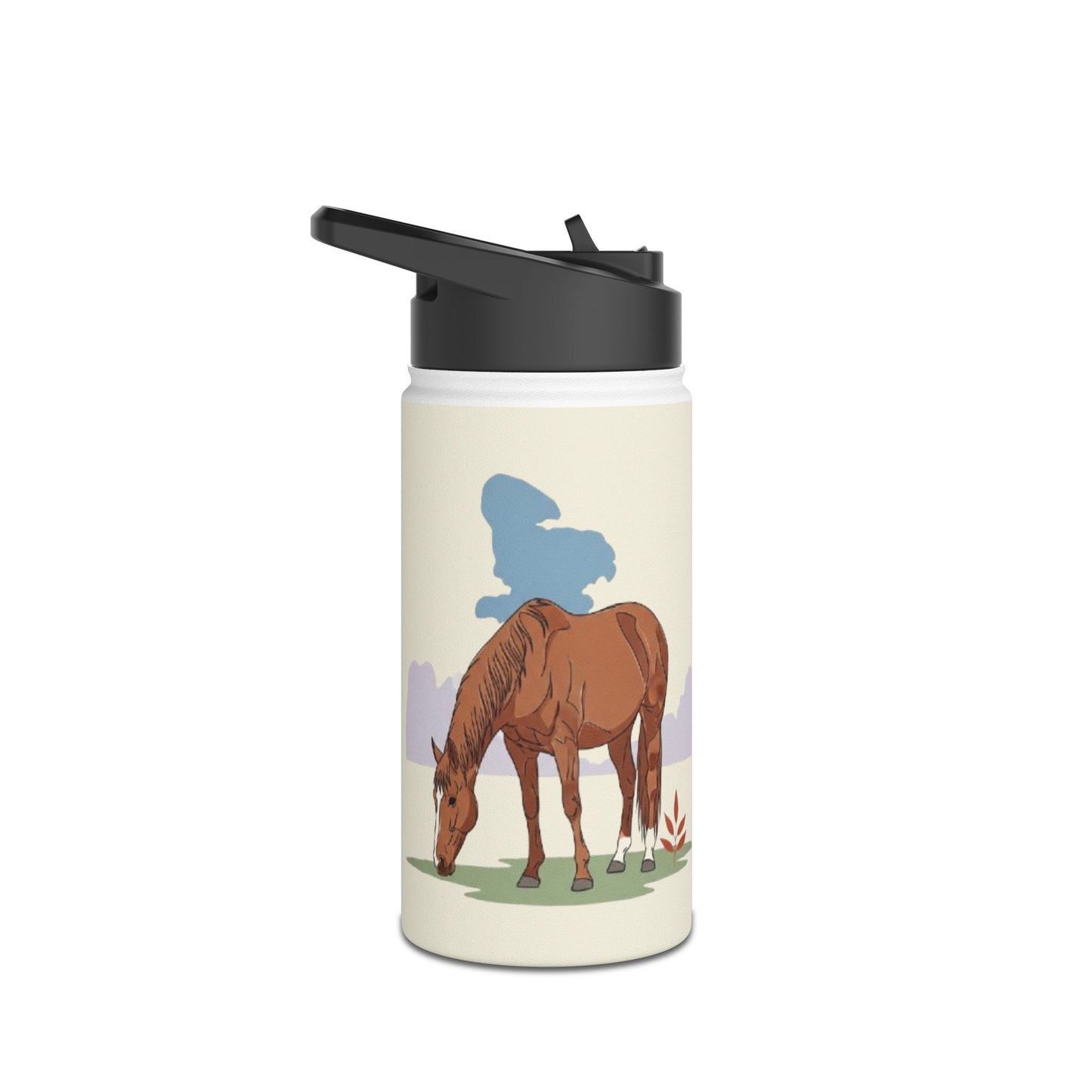 Equestrian Stainless Steel Water Bottle, Horse Lover Gift, Cute Cow Design, Perfect for Outdoors, Farmhouse Decor, Hydration on the Go