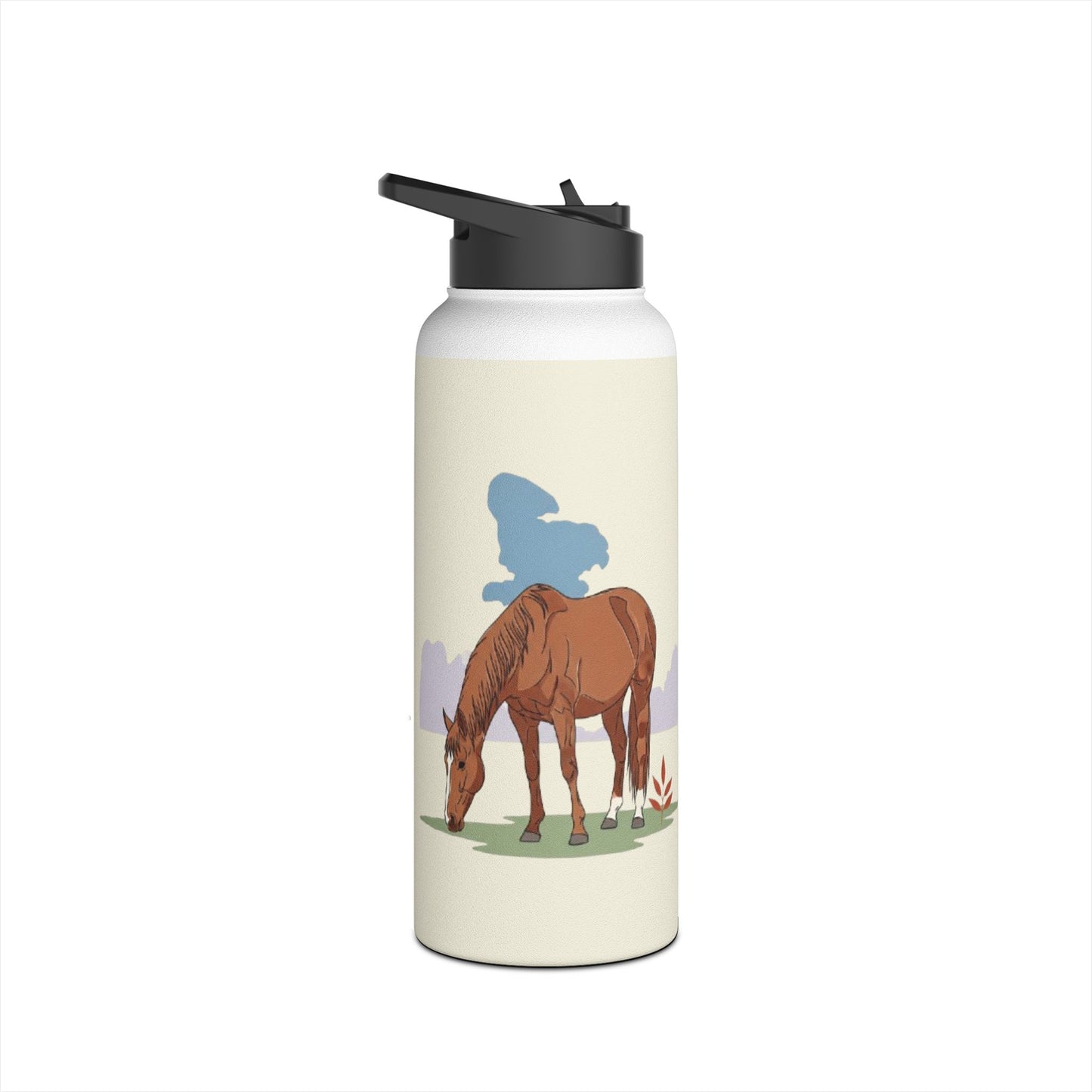 Equestrian Stainless Steel Water Bottle, Horse Lover Gift, Cute Cow Design, Perfect for Outdoors, Farmhouse Decor, Hydration on the Go