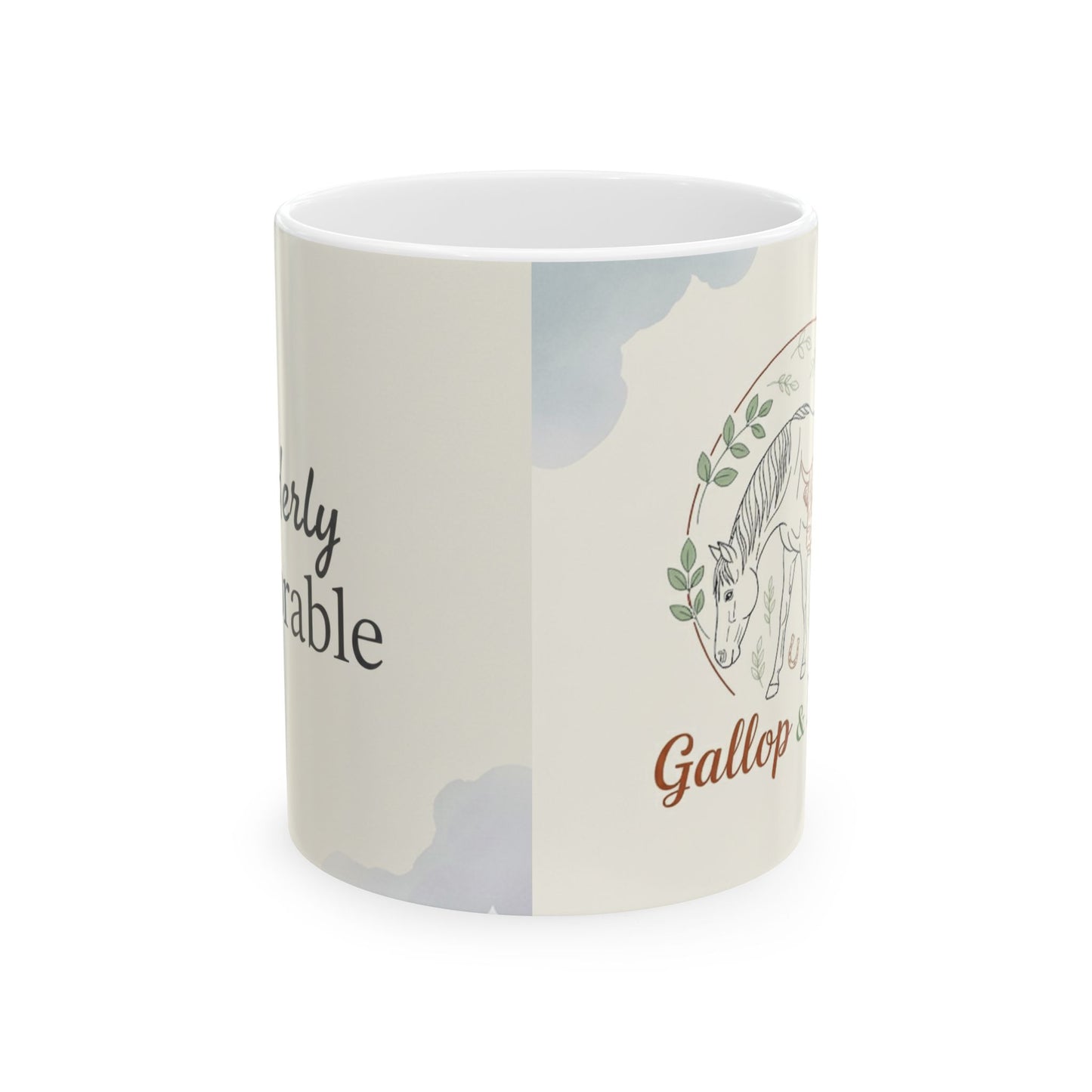 "Udderly Adorable" Perfect for Animal Lovers, Unique Gift for Friends, Inspirational Coffee Cup, 11oz or 15oz
