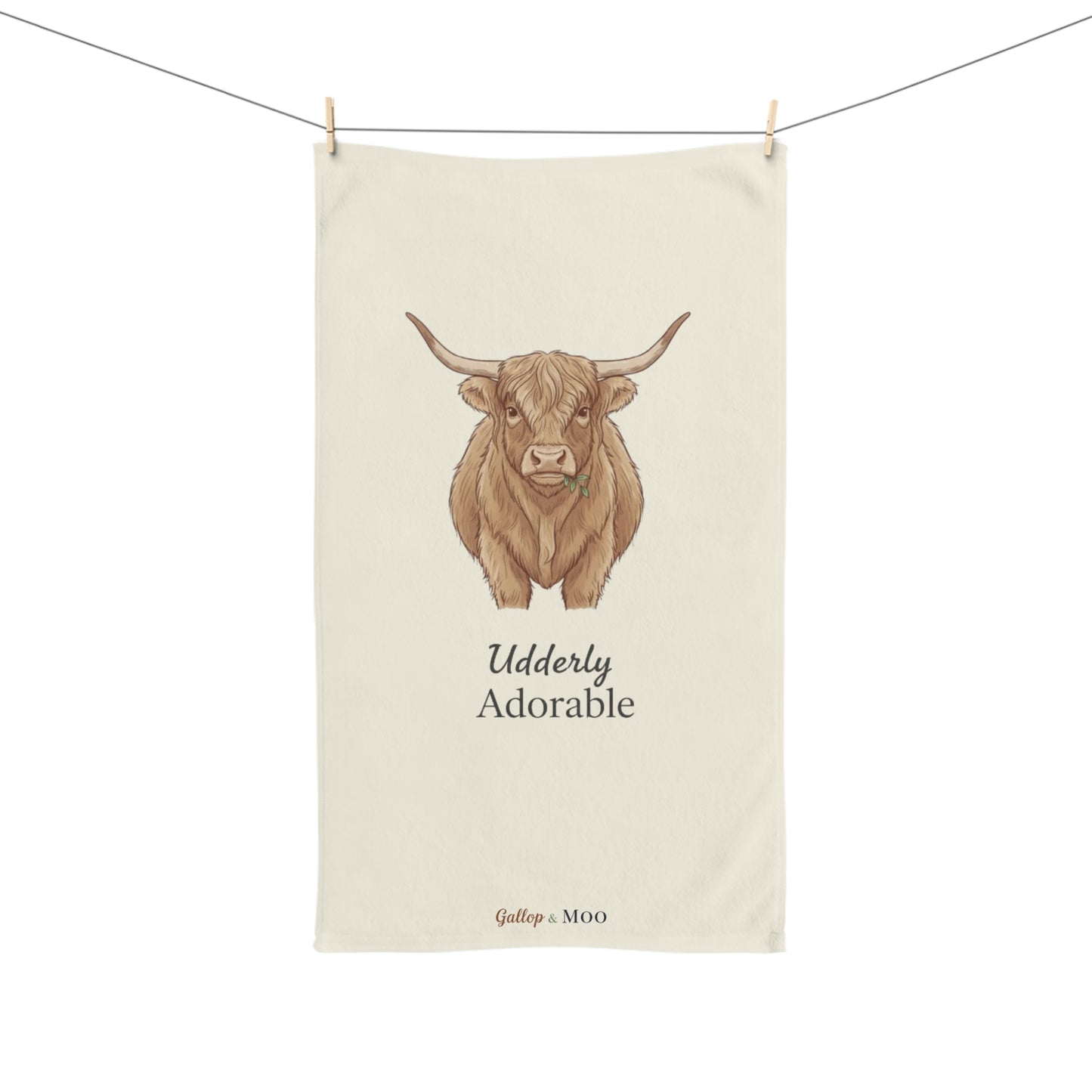 Udderly Adorable Cow Hand Towel, Farmhouse Decor, Rustic Kitchen Towel, Cow Lover Gift, Animal Lover Gift, Kitchen Accessories