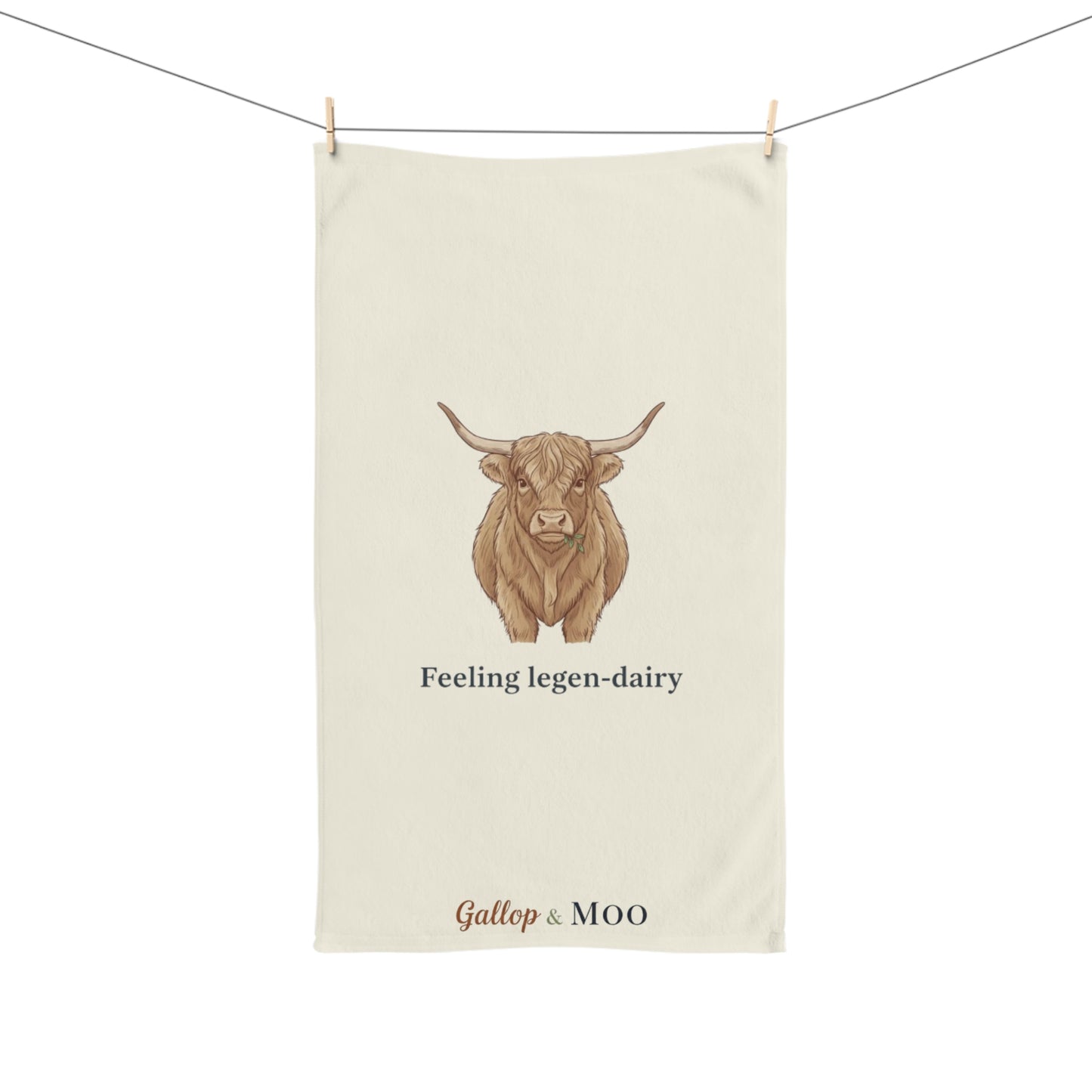 Farmhouse Style Hand Towel, Feeling Legen-dairy Humor, Cute Cow Kitchen Decor, Perfect for Gifts, Rustic Home Accessories