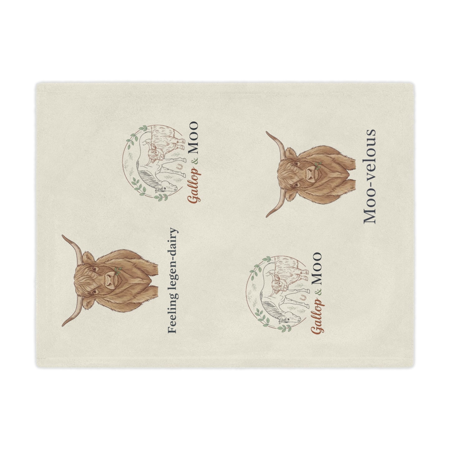 "Feeling legen-dairy" "Moo-Velous" Minky Blanket, Cozy Farm-Themed Throw Blanket, Cute Gift for Dairy Lovers, Nursery Decor, Animal Lover's Gift