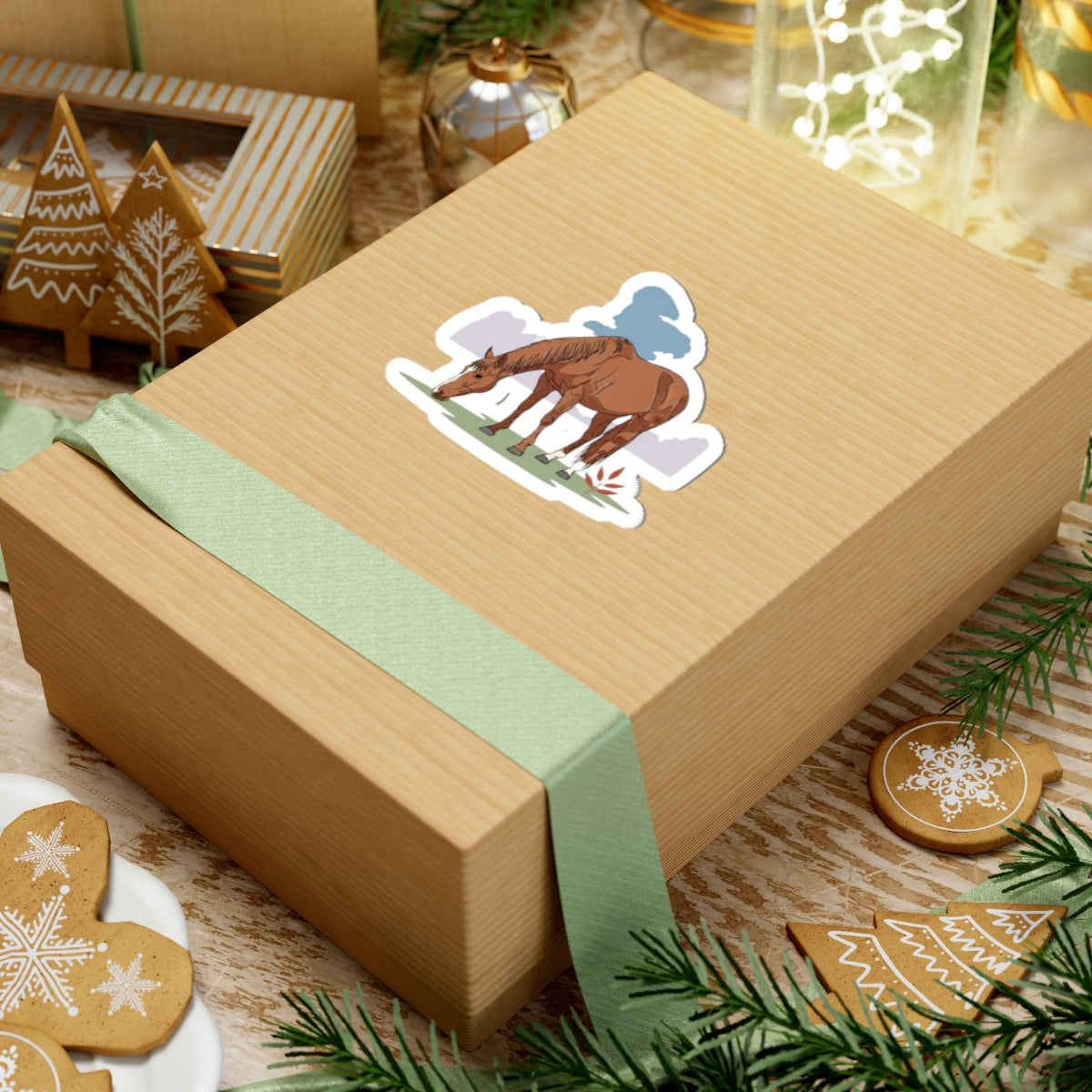 Rustic Horse Kiss-Cut Stickers | Equestrian Decor, Laptop Stickers, Horse Lover Gifts, Farmhouse Aesthetic, Nature-Inspired Art