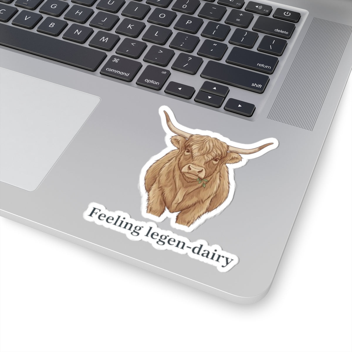 "Feeling legen-dairy" Cow Kiss-Cut Stickers | Cute Dairy Cow Decor, Laptop Stickers, Gift for Animal Lovers, Journaling Supplies, Farmhouse Aesthetic
