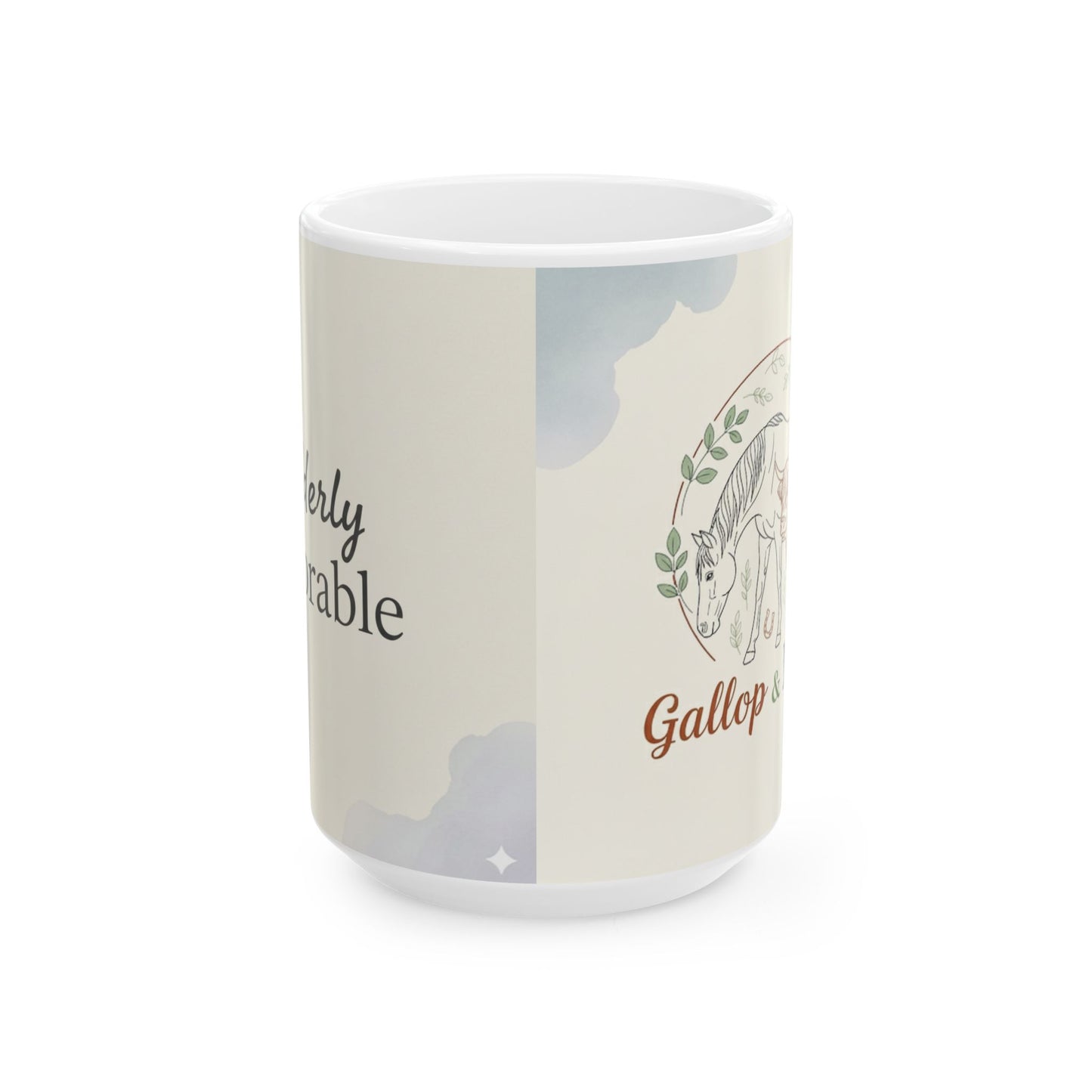"Udderly Adorable" Perfect for Animal Lovers, Unique Gift for Friends, Inspirational Coffee Cup, 11oz or 15oz