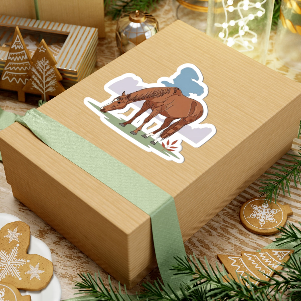 Rustic Horse Kiss-Cut Stickers | Equestrian Decor, Laptop Stickers, Horse Lover Gifts, Farmhouse Aesthetic, Nature-Inspired Art
